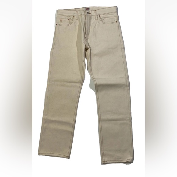 Vintage 90's Vintage Levi 501 Natural Beige Oatmeal Mens Size 36x30 *NOS* - Picture 2 of 6